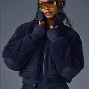 ALO Yoga Navy Teddy Jacket